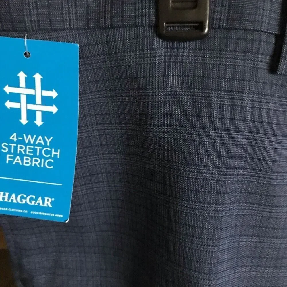 Haggar Mens expandable waist golf Shorts SZ 42 Blue cool pro NEW w/tags